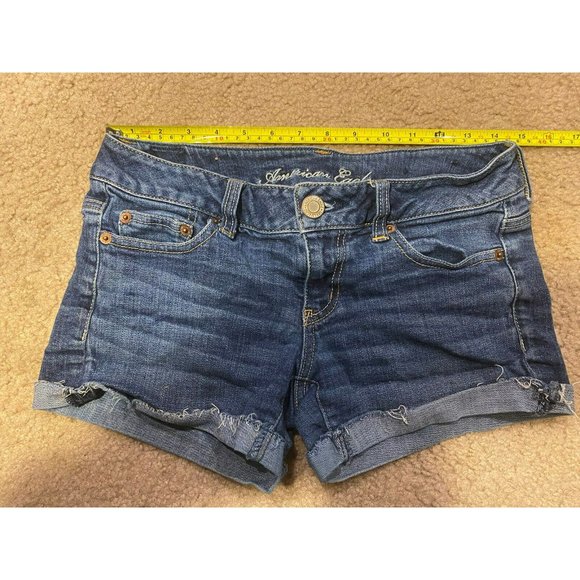 Women's American Eagle Stretch Denim Shorts Size 4 - Picture 5 of 7